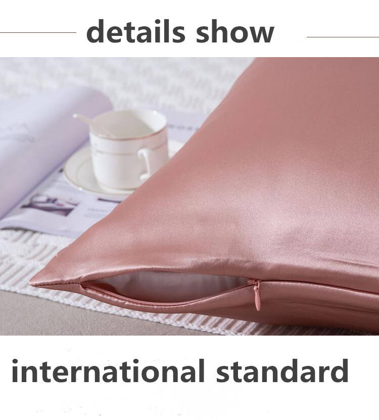 Custom Luxury Pure Mulberry Silk Pillowcase 100% Satin Silk Pillow Case PVC Bag Knitted 17 Plain Pillow Covers Customized Color details