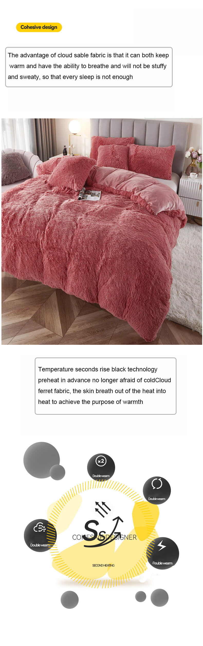 Very comfortable soft warm super soft crystal velvet duvet cover plush bedding factory