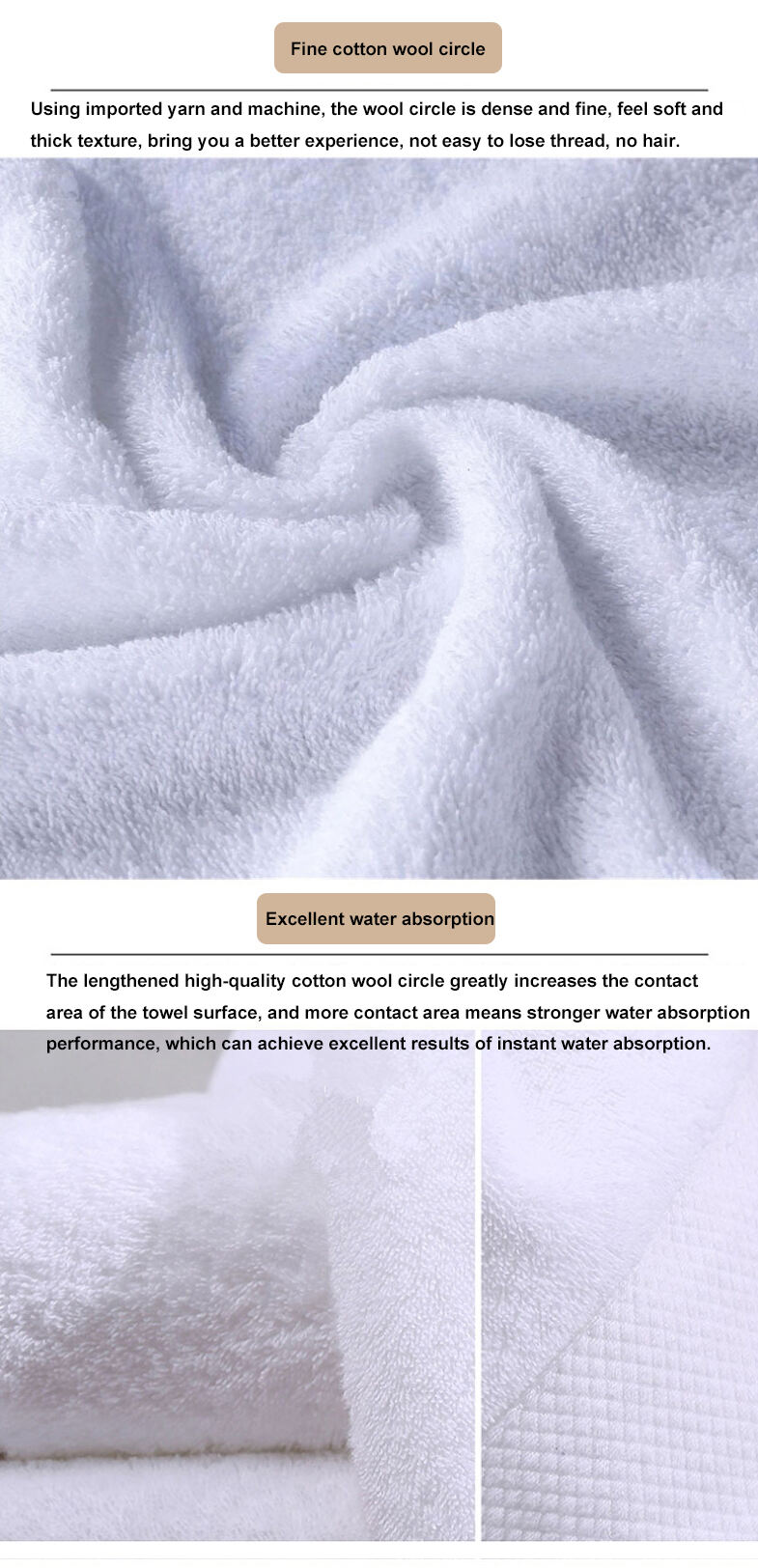 Wholesale custom 21 lines 16 spiral 32 lines pure cotton cut-out thickened star hotel towel bath towel details