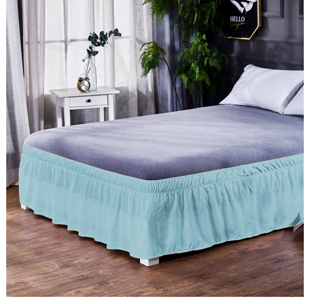 Hotel Bed Skirt Wrap Around Elastic Without Bed Surface Twin /Full/ Queen/ King Size 40cm Height for Home Decor factory