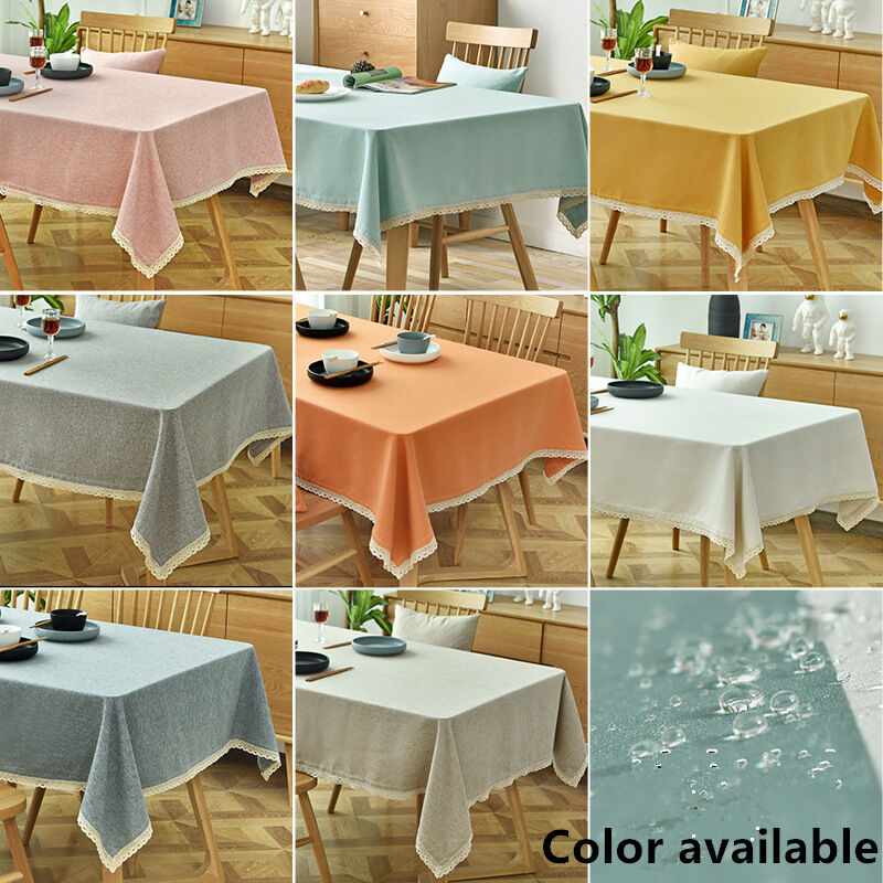 Quality wedding candle holders table decorations 100% pure linen table cloth details