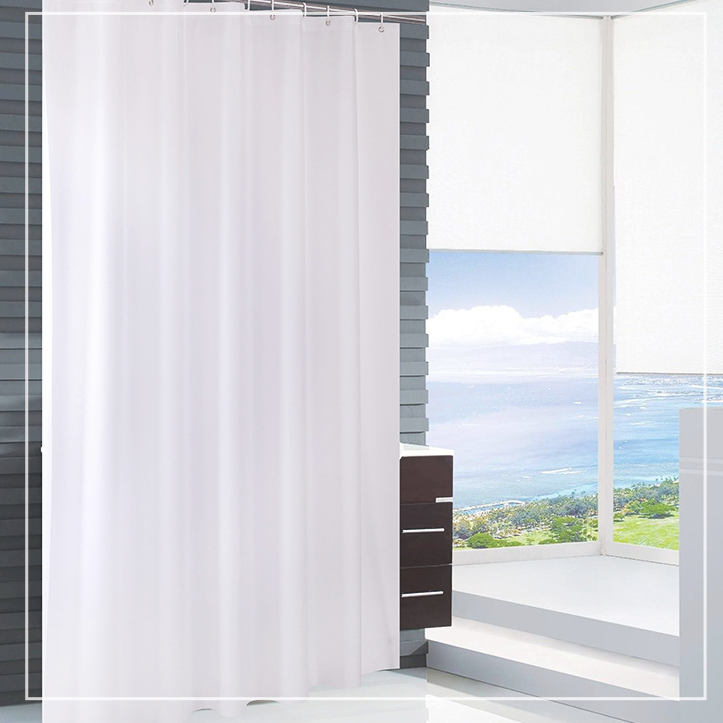 Wholesale Customized Luxury Hook Design Waterproof Bathroom Peva Shower Curtain supplier