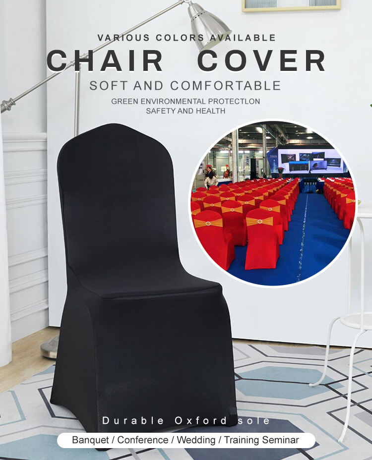 Factory black plastic banquet chair cover spandex seat covers for dining room details