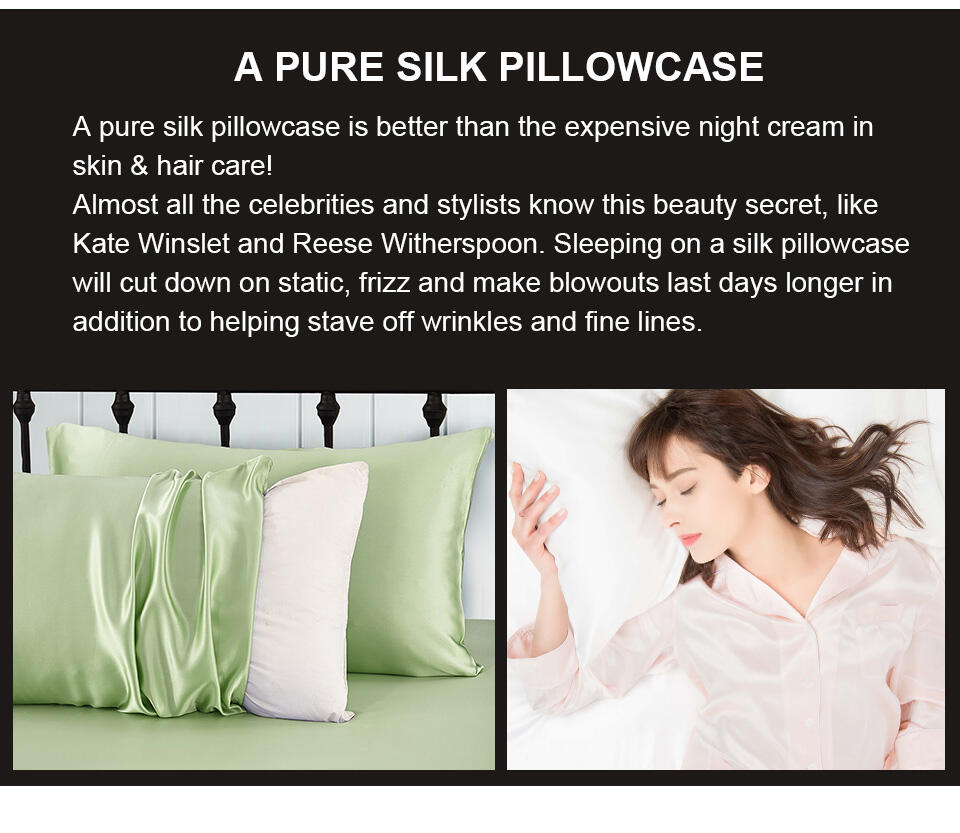 Hot Sale 100% Mulberry Silk Pillowcase 19mm Dual Side Silk Pillow Case factory