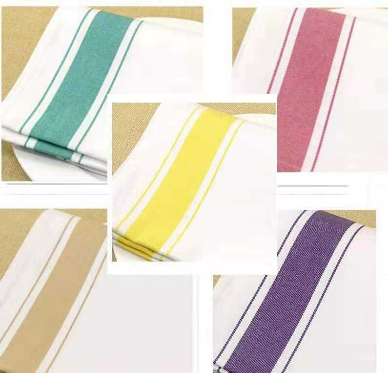 Factory price Cheap All Colorful Stripe Cloth Reusable Quality Kitchen Towel manufacture