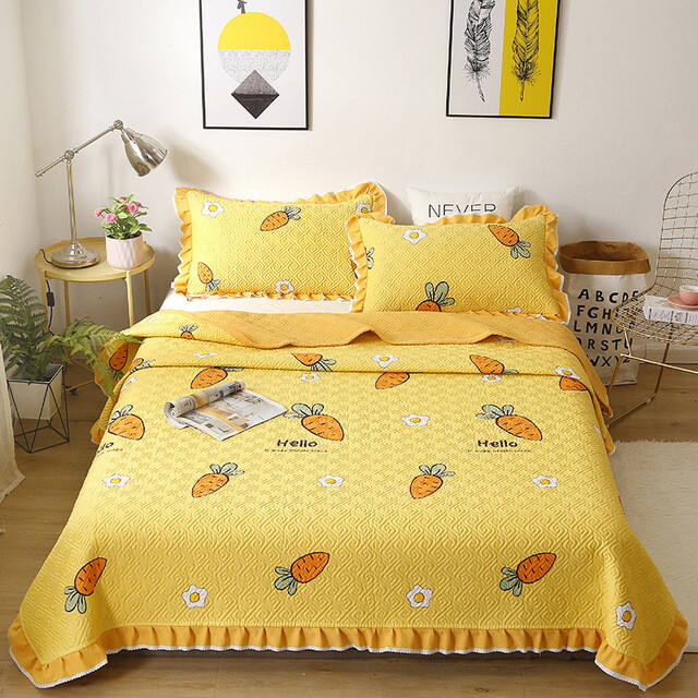 High quality 3pc cotton patchwork elegant embossed quilt bedding bedspreads manufacture