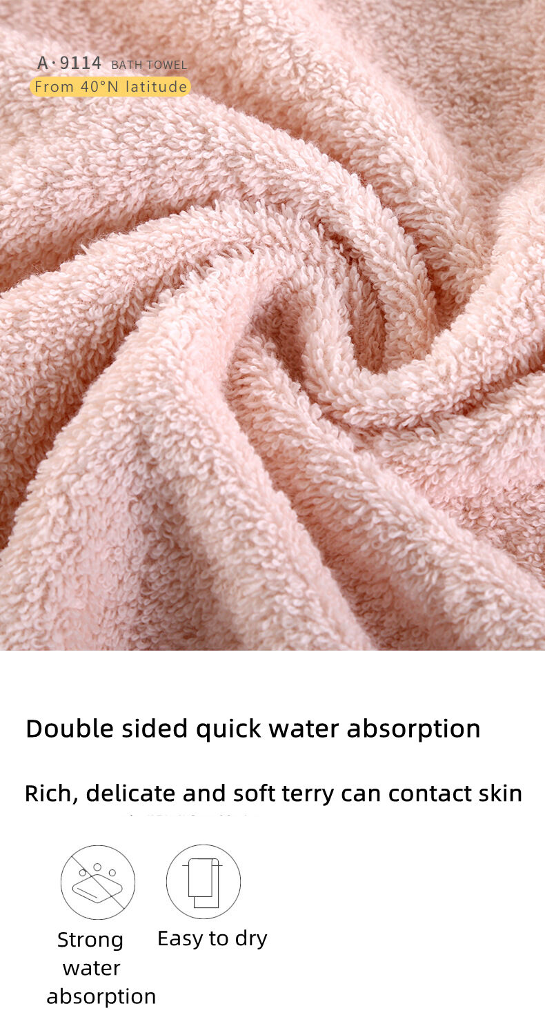 High Quality Pure Towel 100% Cotton Home Bath Towel Soft Valentine Plain Towel manufacture