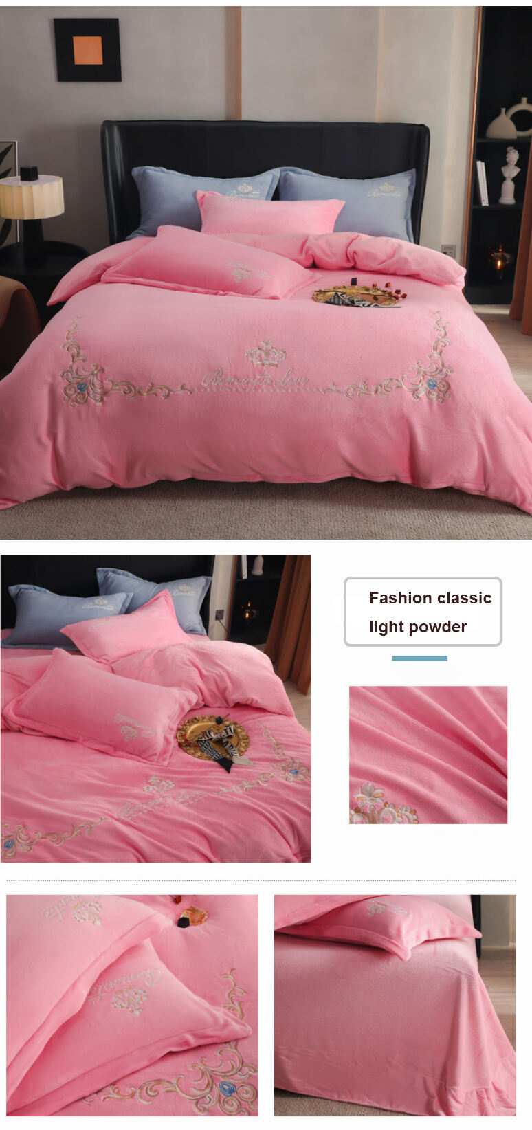 Winter quilts Winter sheets and duvet sets milk frosted home bedding sets bed sheets supplier