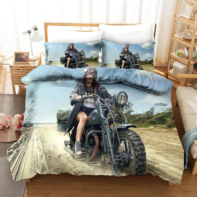 3D custom printed harley davidson comforter set designer bed sets covers decorated beds supplier