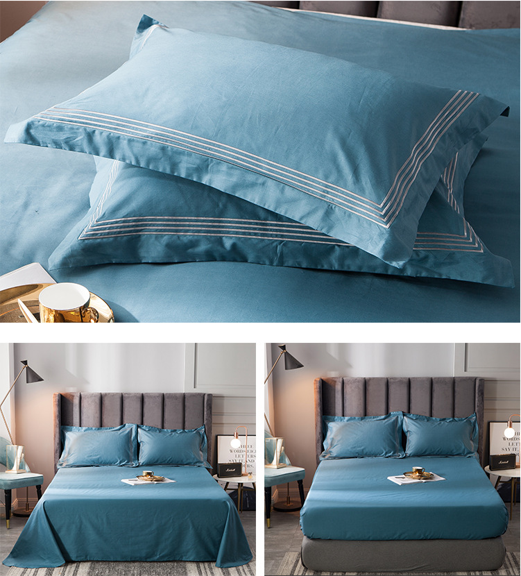 Hotel Supplies Wholesale Skin-friendly luxury Bed Sheet Sets Hotel Bedding Set factory