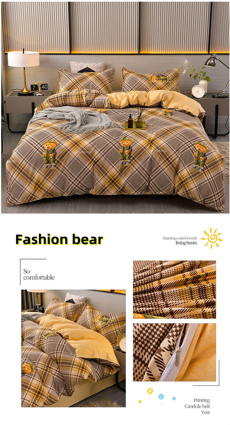 100% Polyester Bed Sheet Set For Home Sheets Floral Bedsheet Printed Bedding Sets manufacture