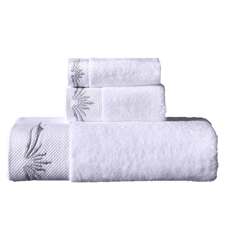 soft quick-dry 16S cotton custom towel set for hotel factory