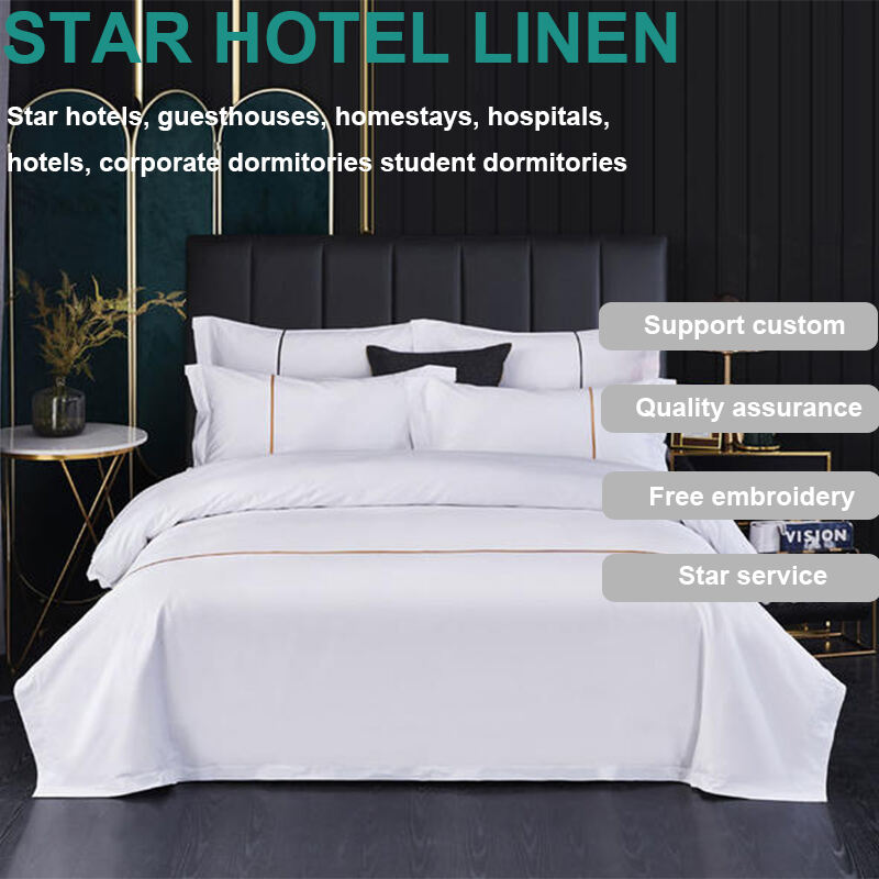 Bedding Hotel comfortable sheets comforter Homestays Hospital white hotel bed linen matching bedding sets details