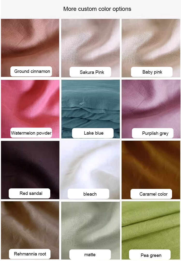 Linen bedding sheets set stone wash style set of 4 deep pockets to fit linen bedding details