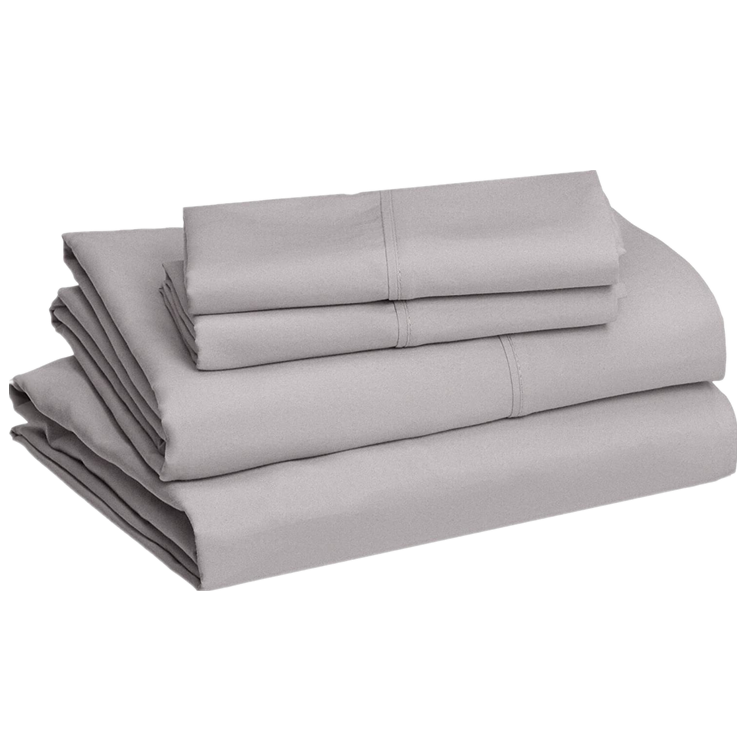 Amazon Selling Hotel Luxury Fitted Sheet Wholesale Plain Solid color 4 pieces bedding set Microfiber Bed Sheets manufacture