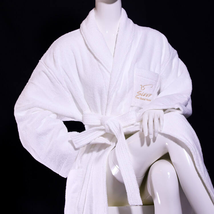 Unisex 100% Cotton Hotel SPA Cut pile bathrobe factory