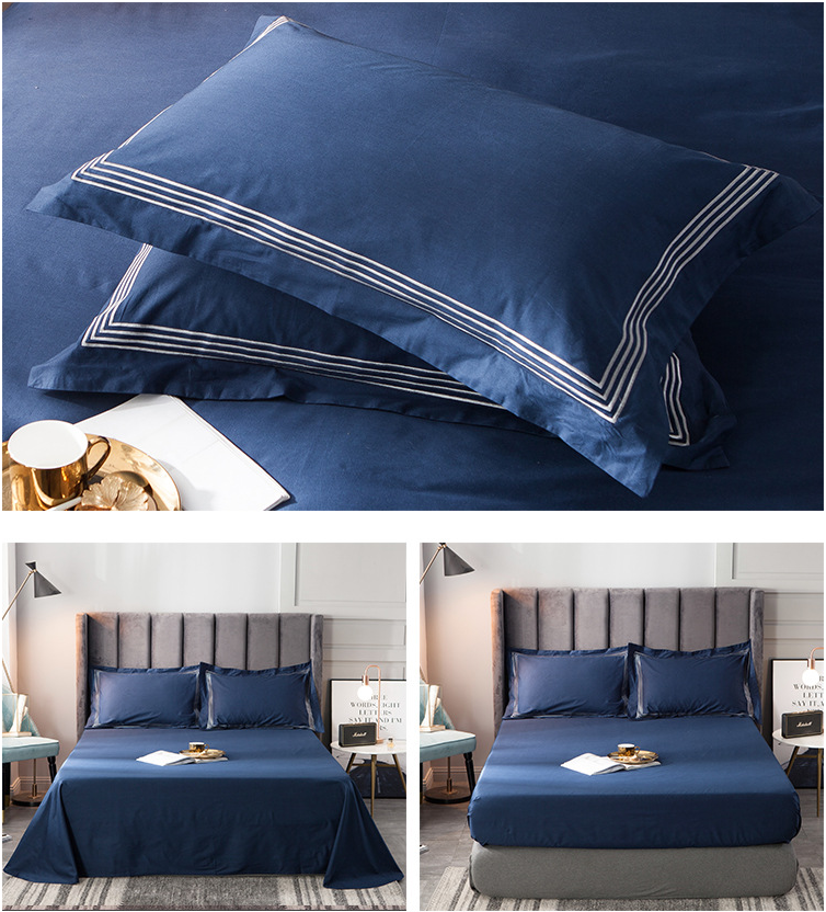 Hotel Supplies Wholesale Skin-friendly luxury Bed Sheet Sets Hotel Bedding Set manufacture