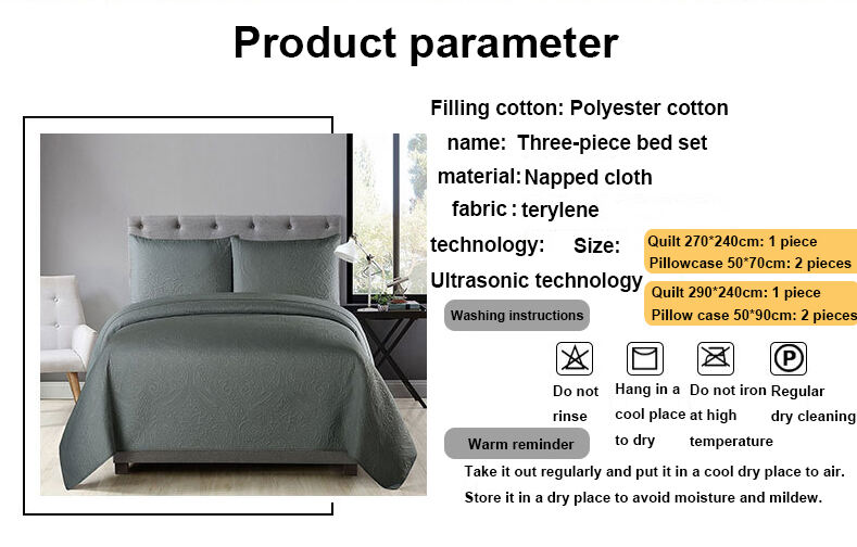 Polyester fiber bedding sheets popular home simple bed linen set bedding quilt bed sets details