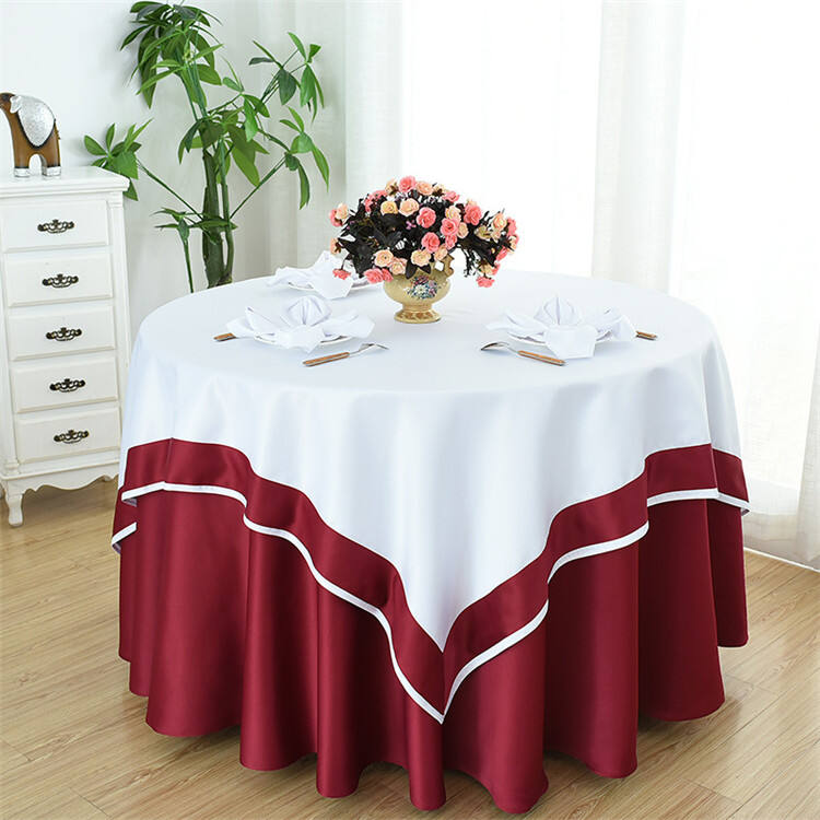 Custom wedding table cover cloths nappe de table for wedding decoration tafelkleed details