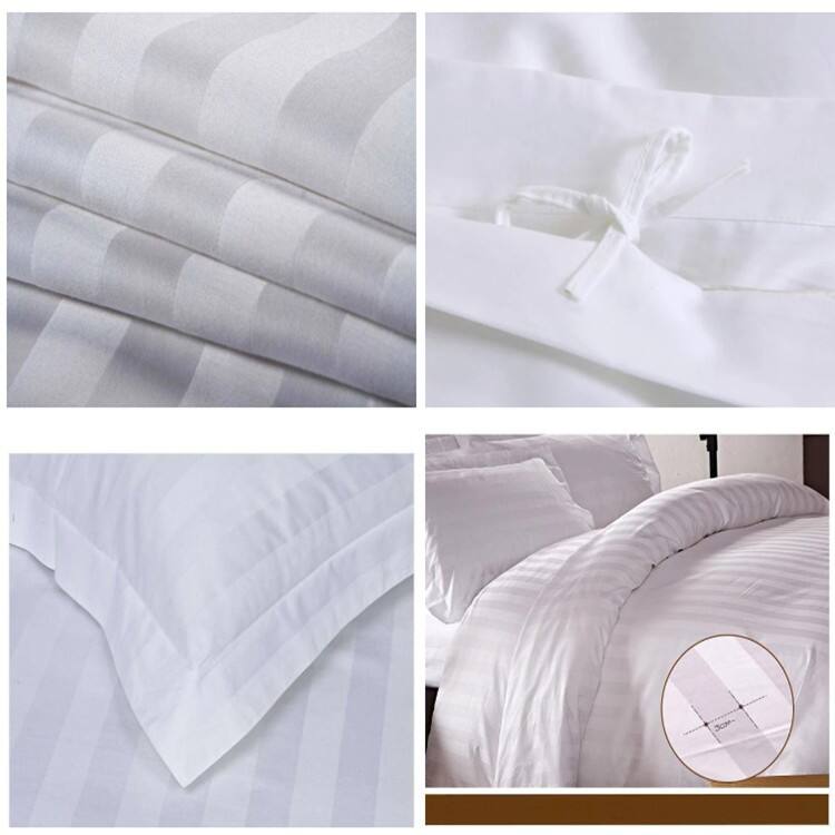 Bamboo cotton BLENDED plain dyed king size hotel bedding linen factory