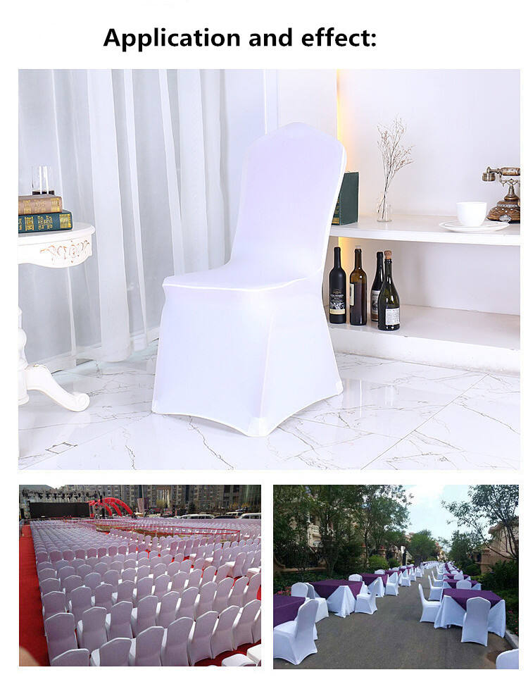 Custom 100 white spandex seat covers chair covers events banquet wedding with bow factory