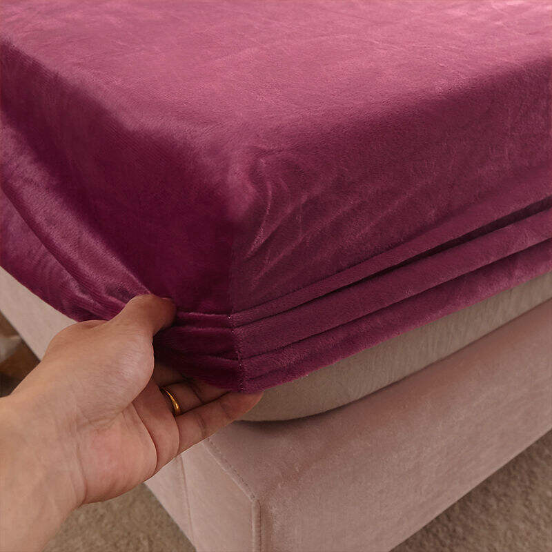 Extra Soft Fleece Velvet Plush Bedsheet Pillow Case Deep Pockets Full Fitted Sheet Single Double King Size Bed Sheets details