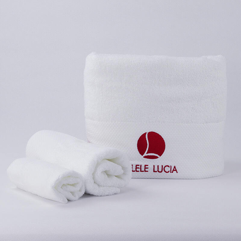 Popular soft hotel white bath hand quirk dry towel logo custom design towels manufacture