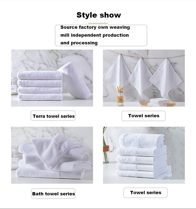 100% cotton towel 5-star luxury popular modern white hotel bath towel set details