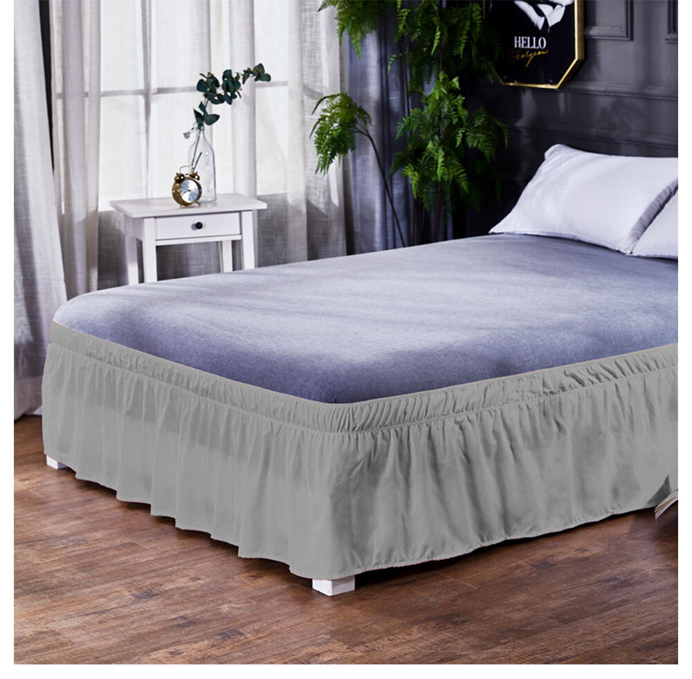 Hotel Bed Skirt Wrap Around Elastic Without Bed Surface Twin /Full/ Queen/ King Size 40cm Height for Home Decor supplier