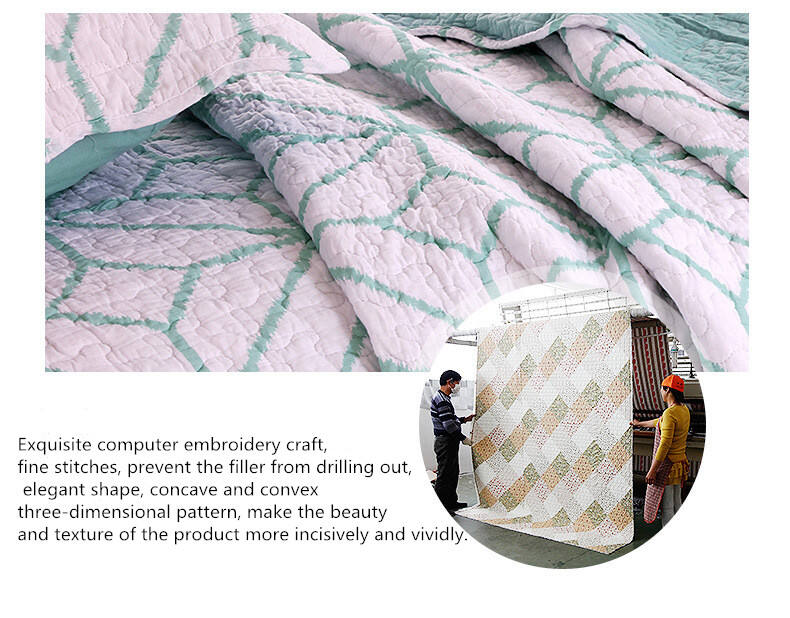 wholesale luxury korea handmade quilt home textile summer turkey washed bedspread patchwork quilt cotton comforter set factory