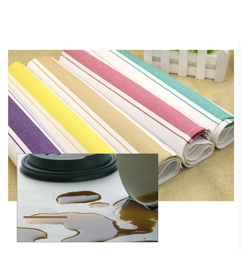 Factory price Cheap All Colorful Stripe Cloth Reusable Quality Kitchen Towel factory