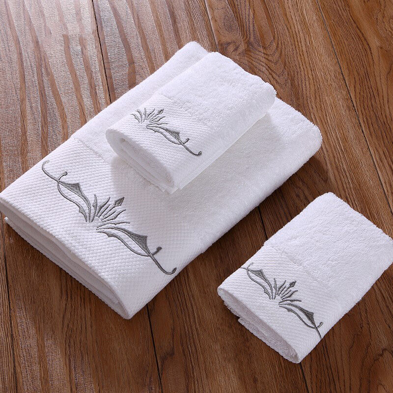 Soft Comfortable 100% cotton hotel towel set with Embroidery logo toallas manufacture