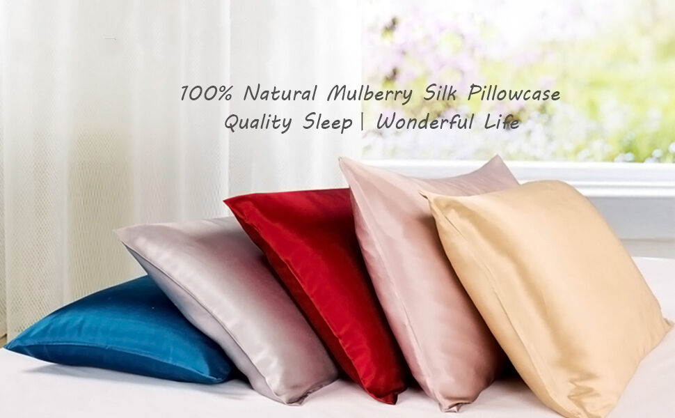 Hot Sale 100% Mulberry Silk Pillowcase 19mm Dual Side Silk Pillow Case factory