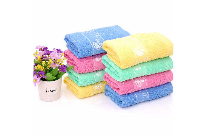 whole sale pure cotton plain cartoon mushroom bath towel set custom logo towels factory