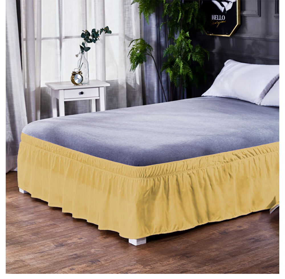 Hotel Bed Skirt Wrap Around Elastic Without Bed Surface Twin /Full/ Queen/ King Size 40cm Height for Home Decor supplier