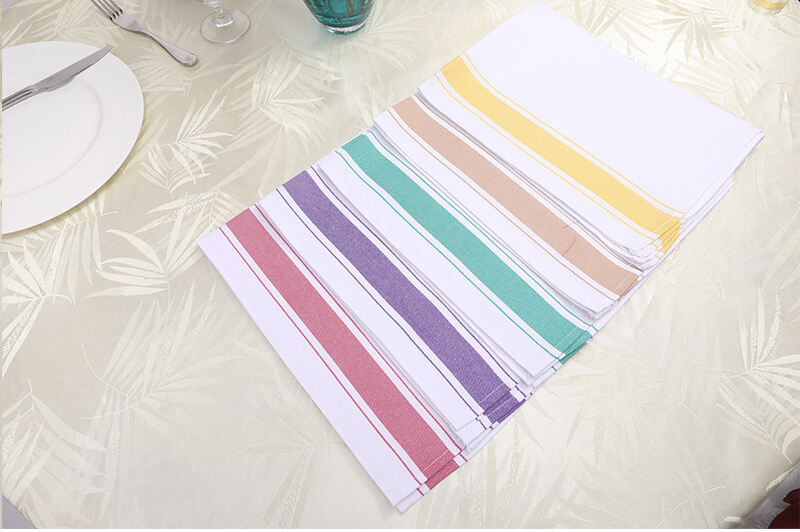 Factory price Cheap All Colorful Stripe Cloth Reusable Quality Kitchen Towel factory