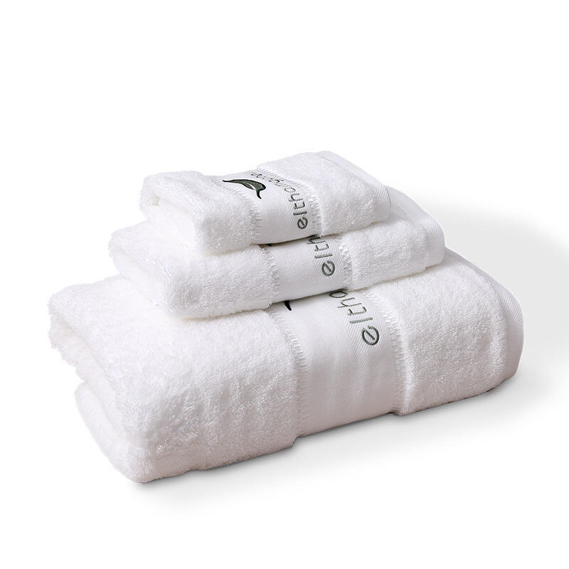 soft quick-dry 16S cotton custom towel set for hotel factory