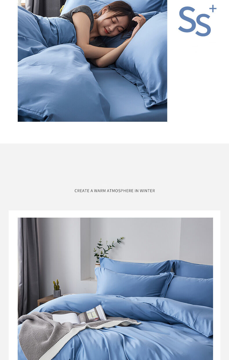 Home 4 Piece cotton fitted Bed Sheet for Solid Color Comforter Bedsheet Bedding Set factory