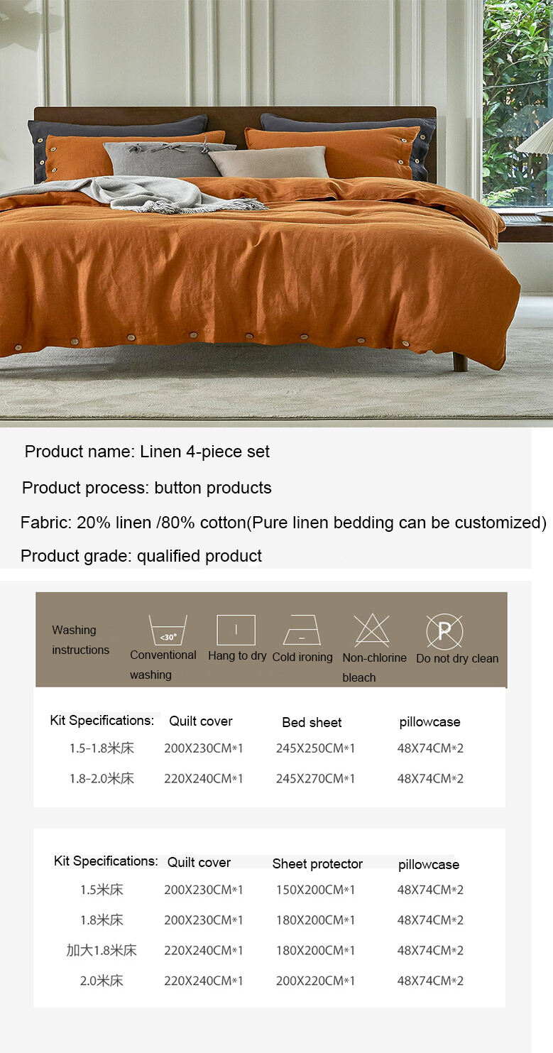 French fabric sheets wholesale Natural Home usage pure flax french linen bedding linen bed sheet details