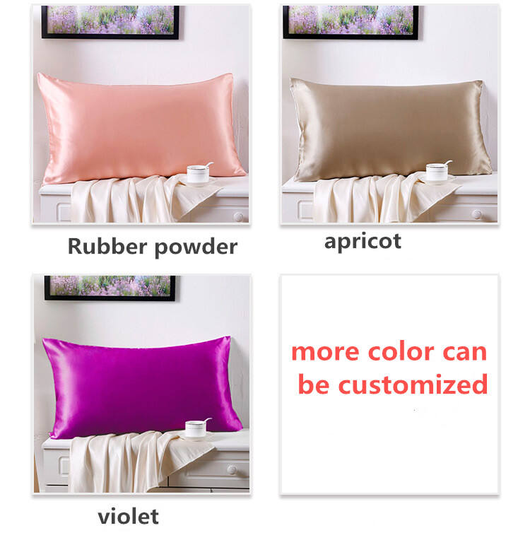 Custom Luxury Pure Mulberry Silk Pillowcase 100% Satin Silk Pillow Case PVC Bag Knitted 17 Plain Pillow Covers Customized Color manufacture