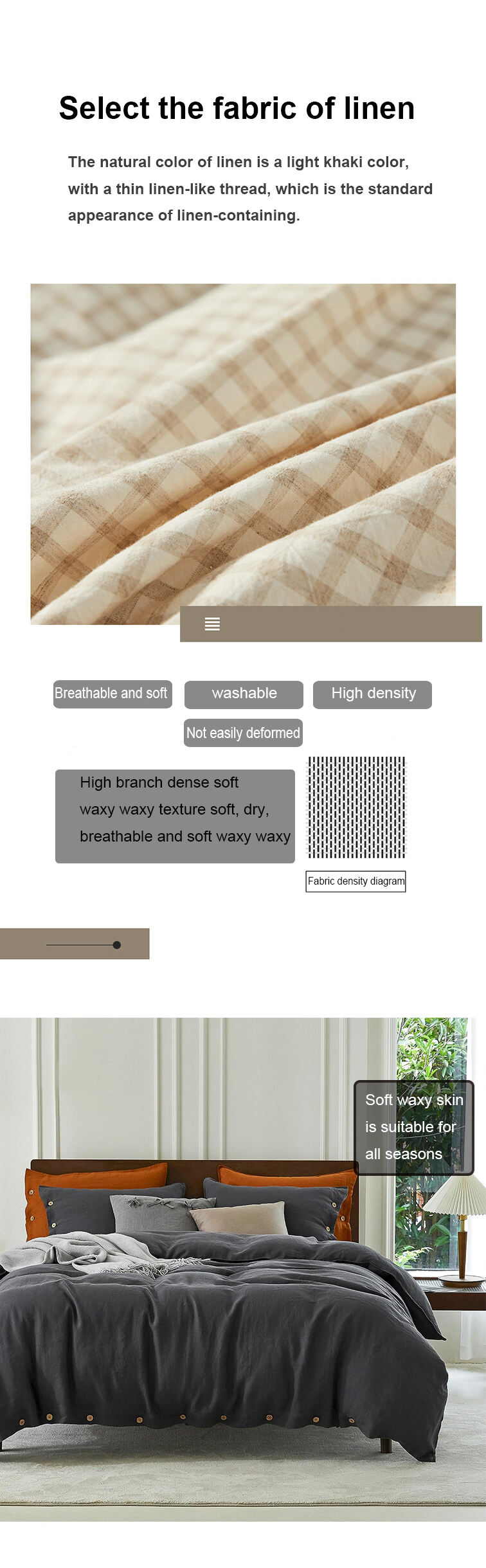 Light luxury bedding Linen Linens Set bed linen custom colors bedding sets factory