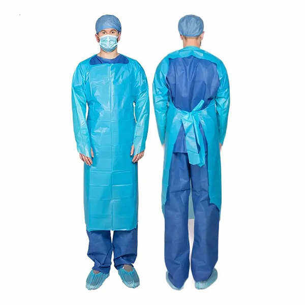 Blue Disposable Isolation Gown Characteristics-ի բլուեն միանգամային  İzոլյացիայի գունտերի 특징ը