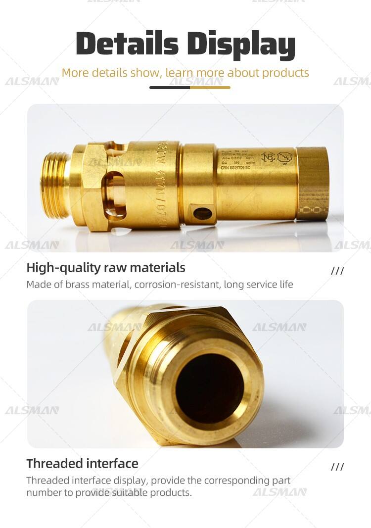 Liutech 1837006306 Brass Safety Valve For Air Compressor manufacture