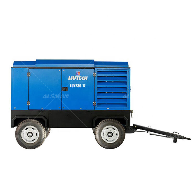 Liutech LUY230-17 Mobile Portable Air Screw Compressor For Concrete Breaker