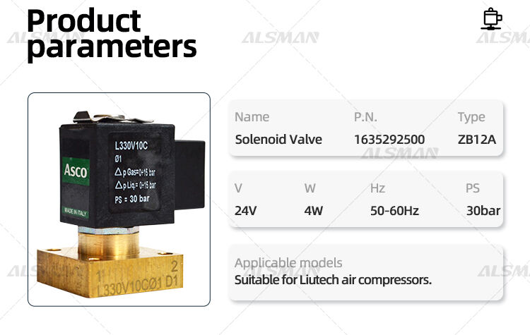 1635292500 Solenoid Valve For Atlas Copco Liutech Air Compressor manufacture