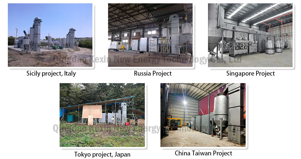 450m3/h Syngas fuel biomass  power generation system with CE syngas certification biomass gasifier pyrolysis machine biochar factory