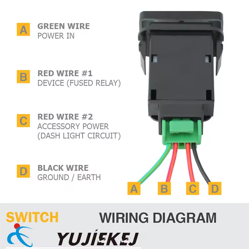 12V fog light switch ON OFF LED Spot light Push Button Switch for TOYOTA Hilux Prado Landcruiser HIACE