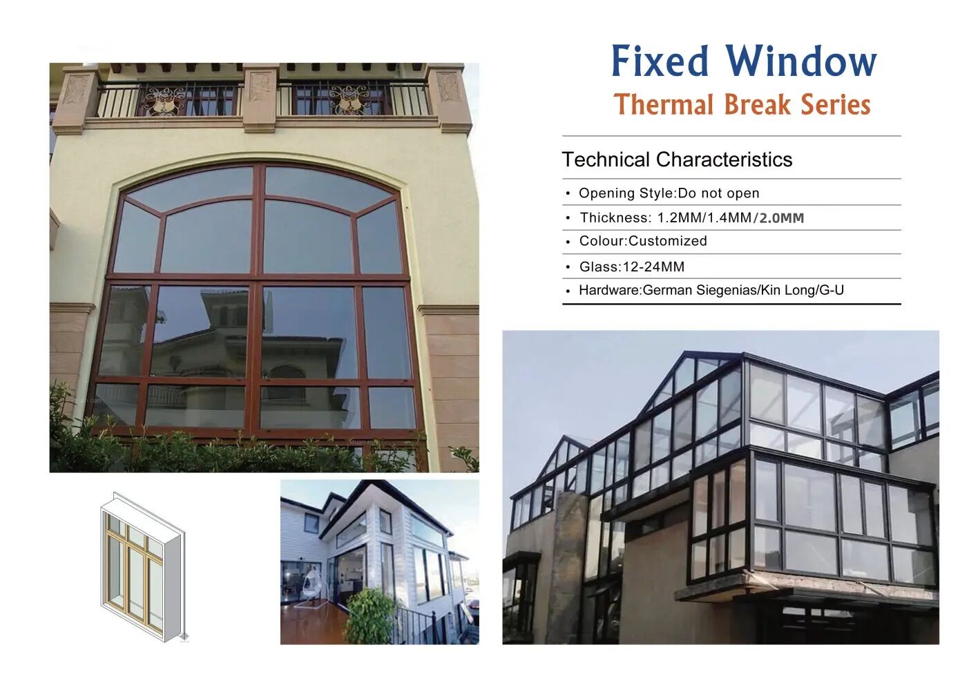 Villa Windows European Hurricane Casement Windows double pane windows details