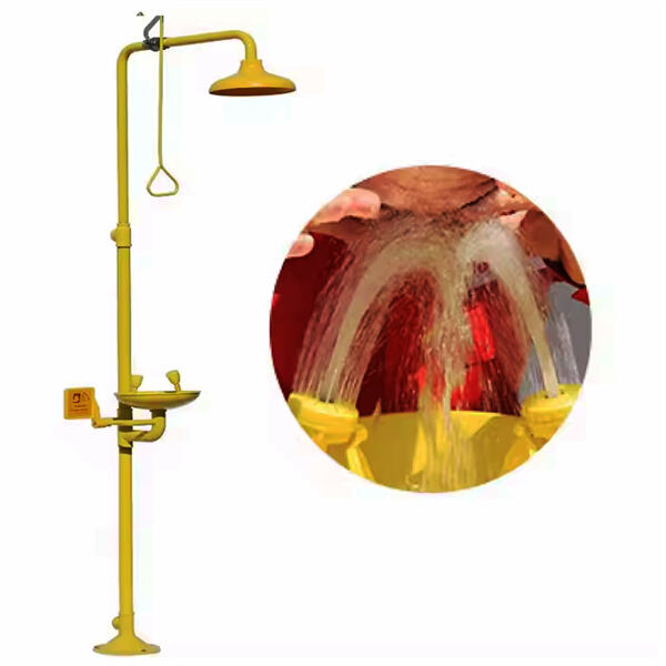 Eye Wash Station in Operation