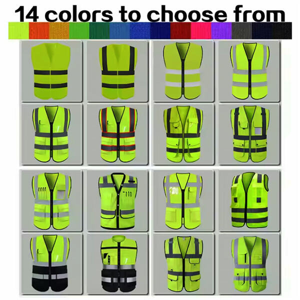 Fluorescent Work Vests for Construction Workers